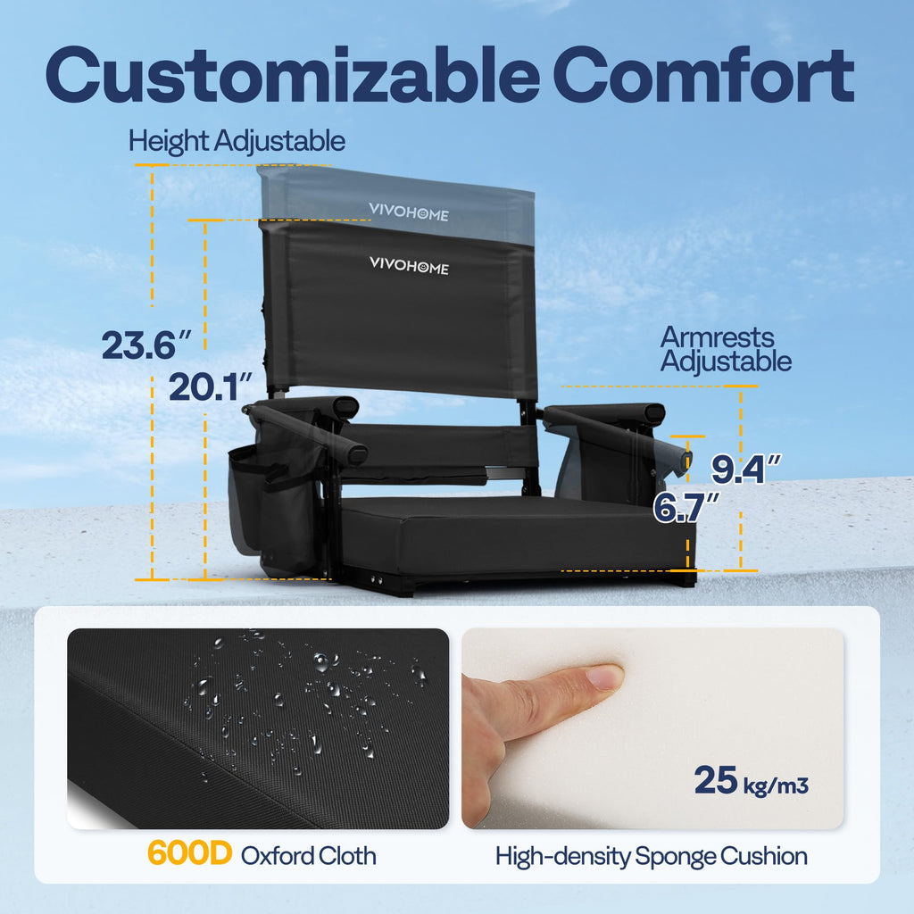 Adjustable High Back Stadium Seats with Cushion G173