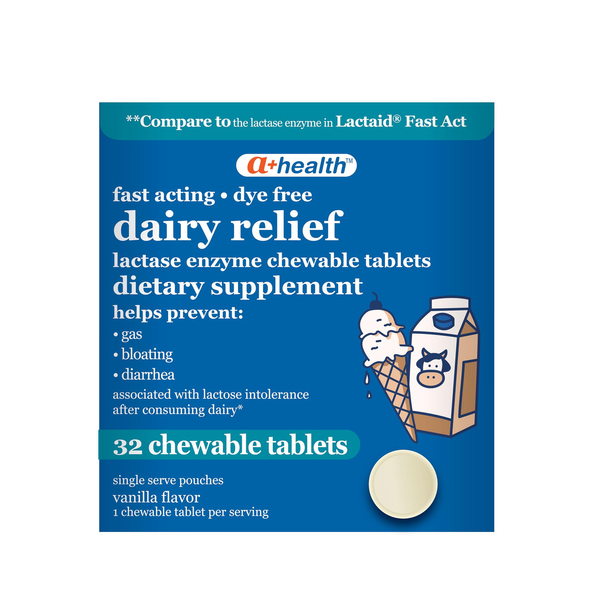 Lactase Enzyme Chewable Tablets 32 Count I163962