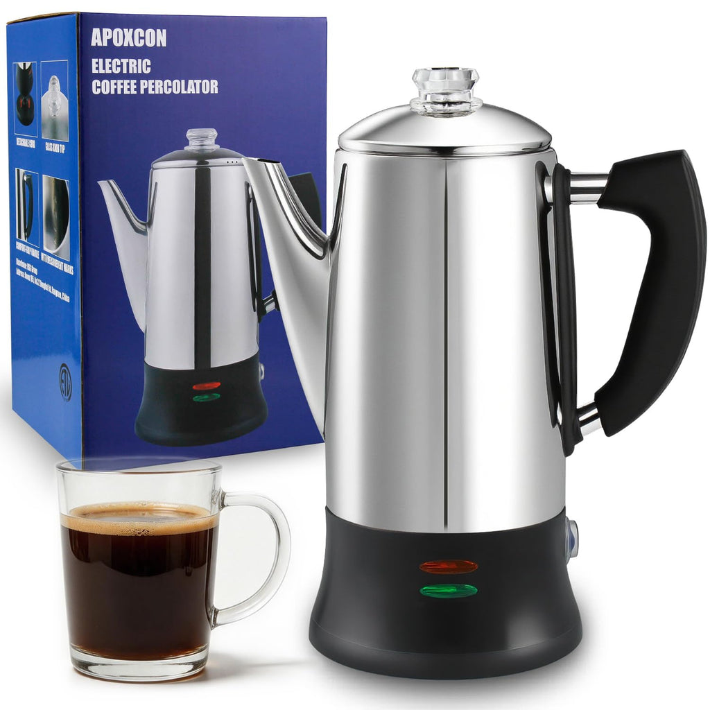 Electric Stainless Steel Coffee Percolator 12 Cup D63681