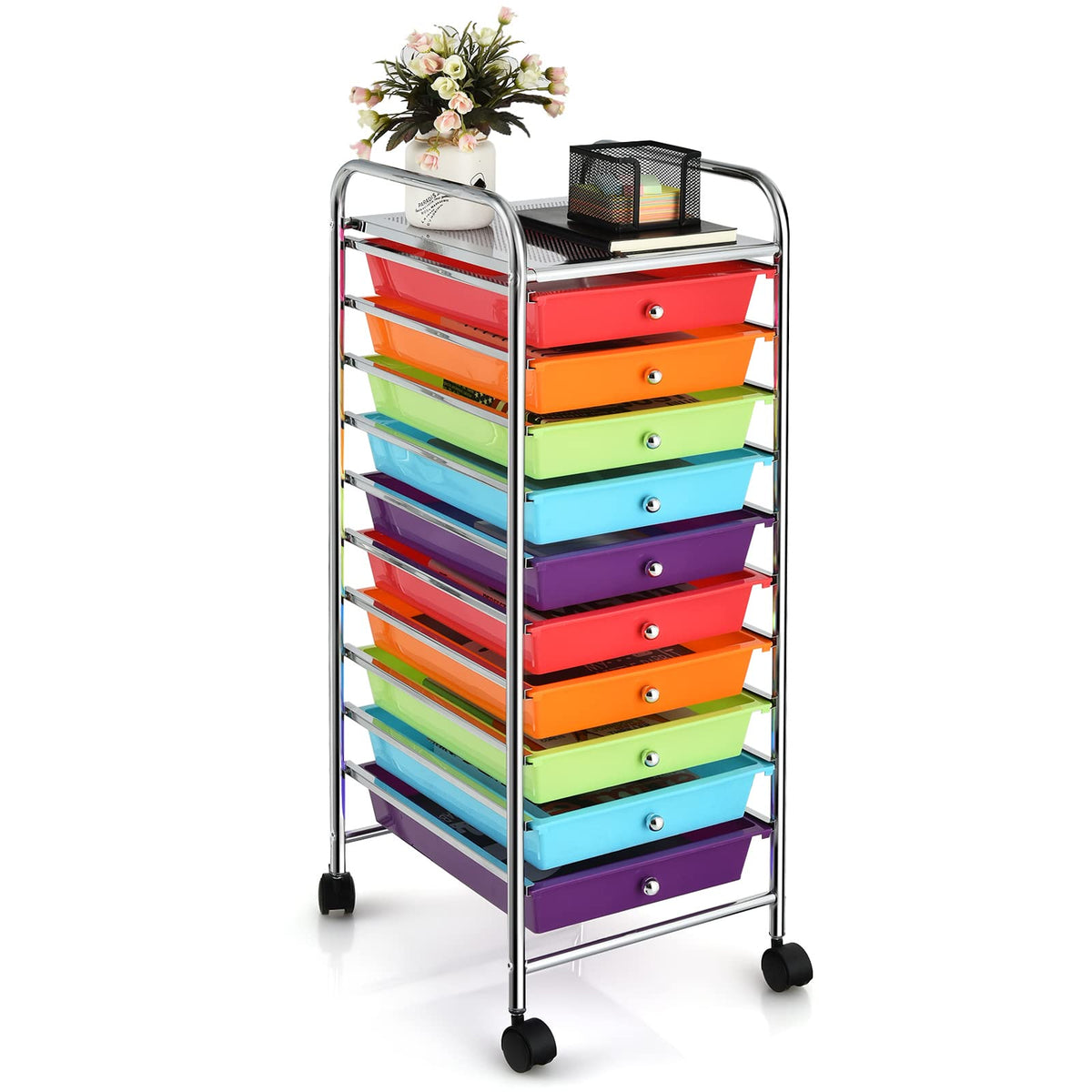 10 Drawer Rolling Storage Cart H619