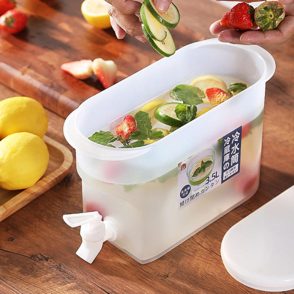 Cold Water Jug with Faucet 3.5l White O698462
