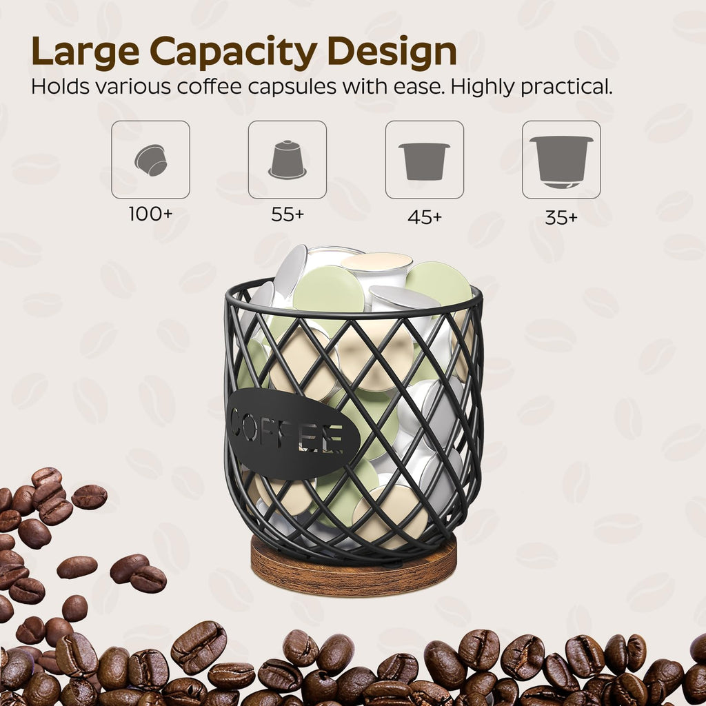 Compatible with K Cup & Nespresso Vertuo Pods Coffee Pod Holder Organizer K304