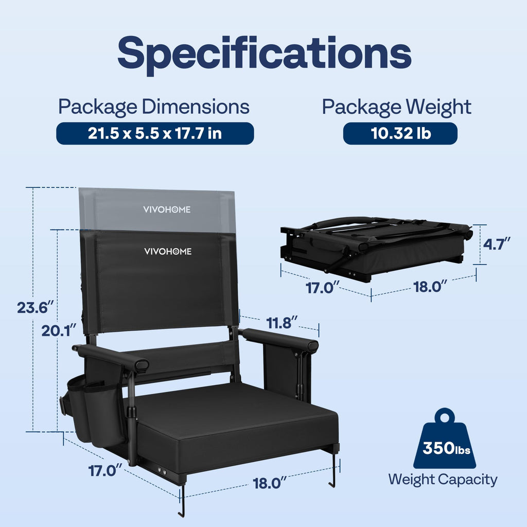 Adjustable High Back Stadium Seats with Cushion G173