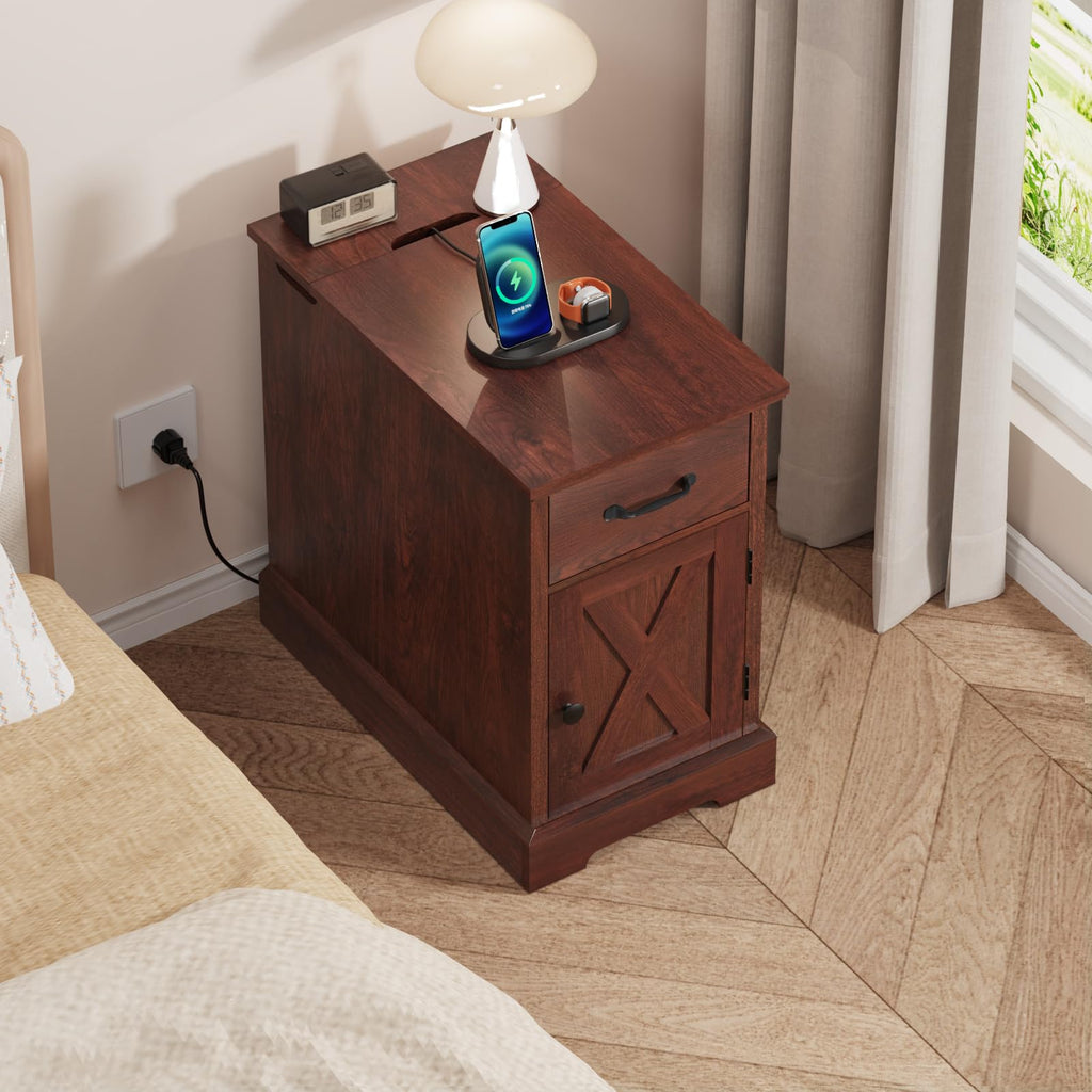23.6'' Narrow End Table with Charging Station L959464