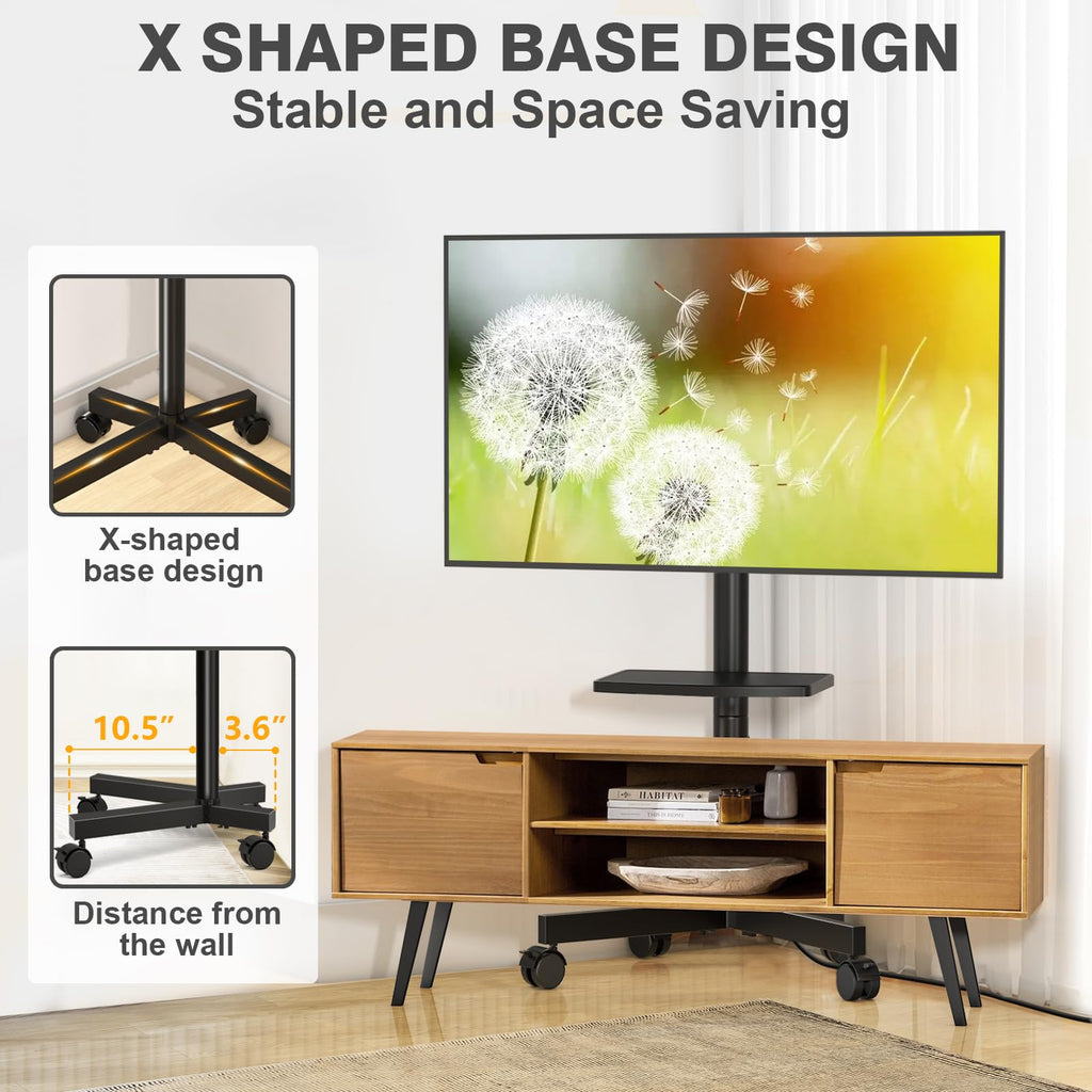 Mobile TV Stand with Power Outlet for 23-65 Inch TVs W617090