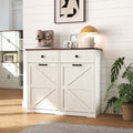 Brown and Antique White 20 Gallon Tilt-Out Trash Cabinet H810