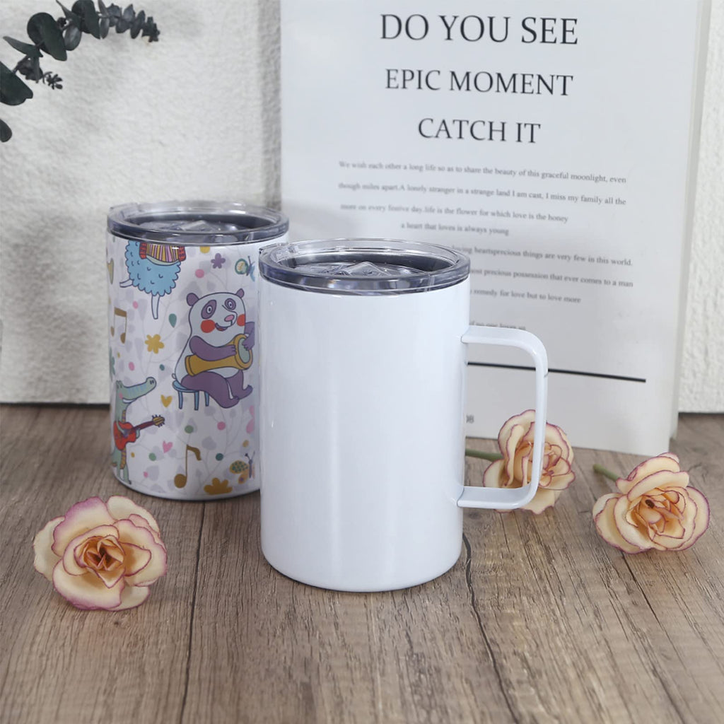 16oz Stainless Steel Sublimation Mug with Lid, 4 Pack E6673