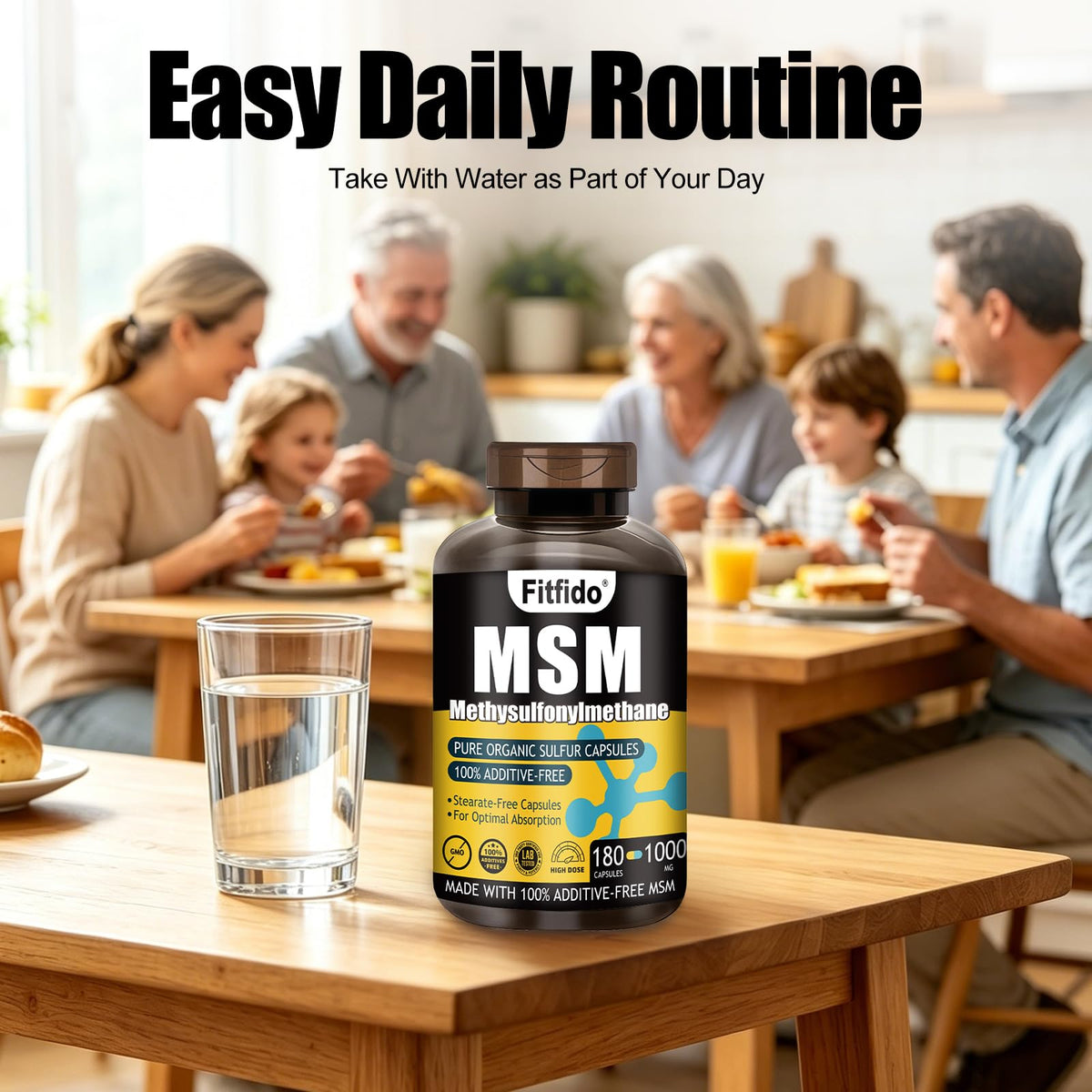 MSM Capsules 1000mg 180 Count I656617