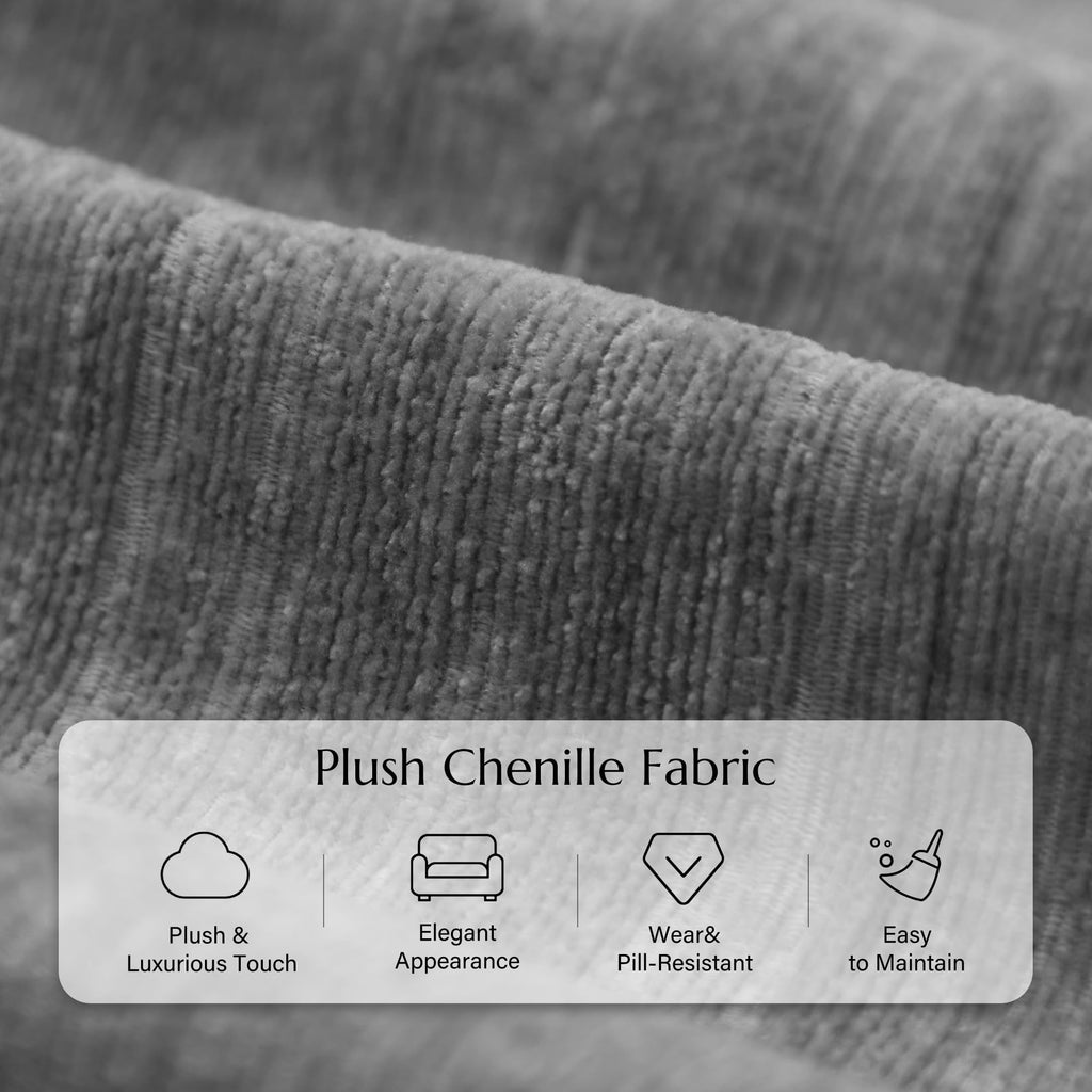 64" Gray Chenille 2-seater Sofa C730