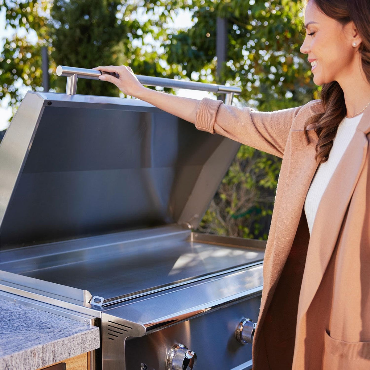 40-Inch Built-In Propane Gas Griddle with Stainless Steel Surface C398534