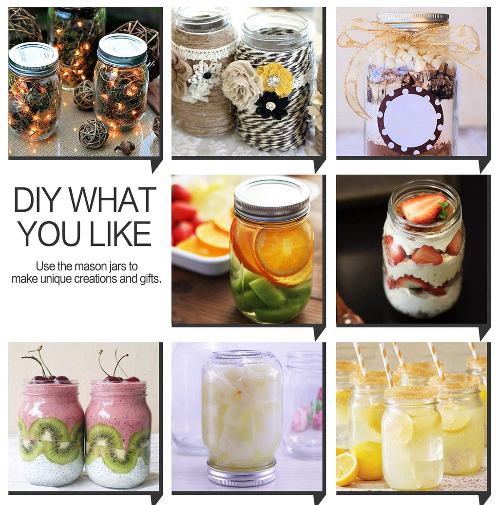 16oz Regular Mouth Mason Jars 18 Pack T468587