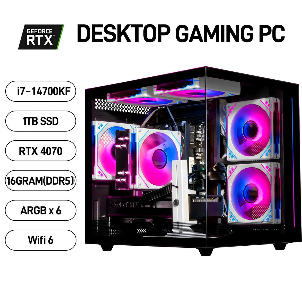 Core i7-14700KF GeForce RTX 4070 12GB Gaming Desktop PC I794