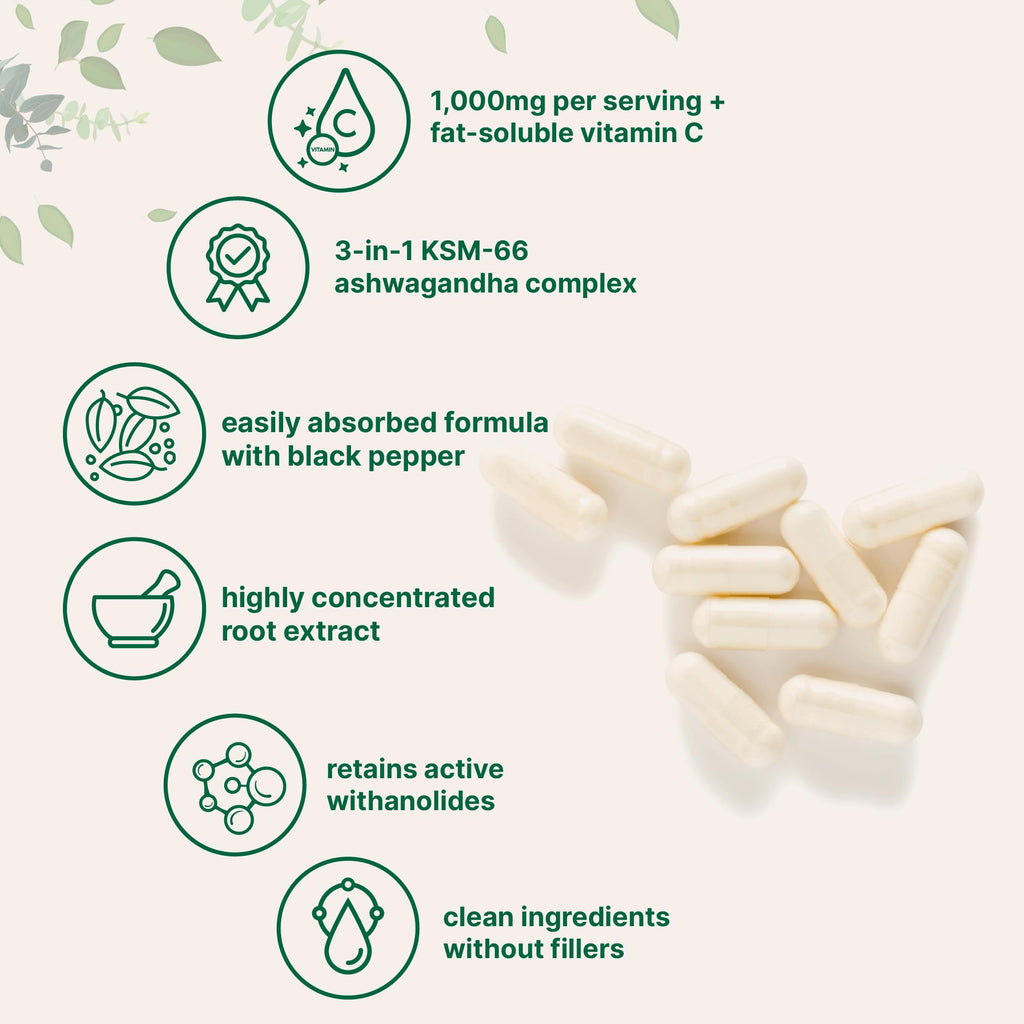 Ashwagandha 1,000mg 120 Veggie Capsules P7628