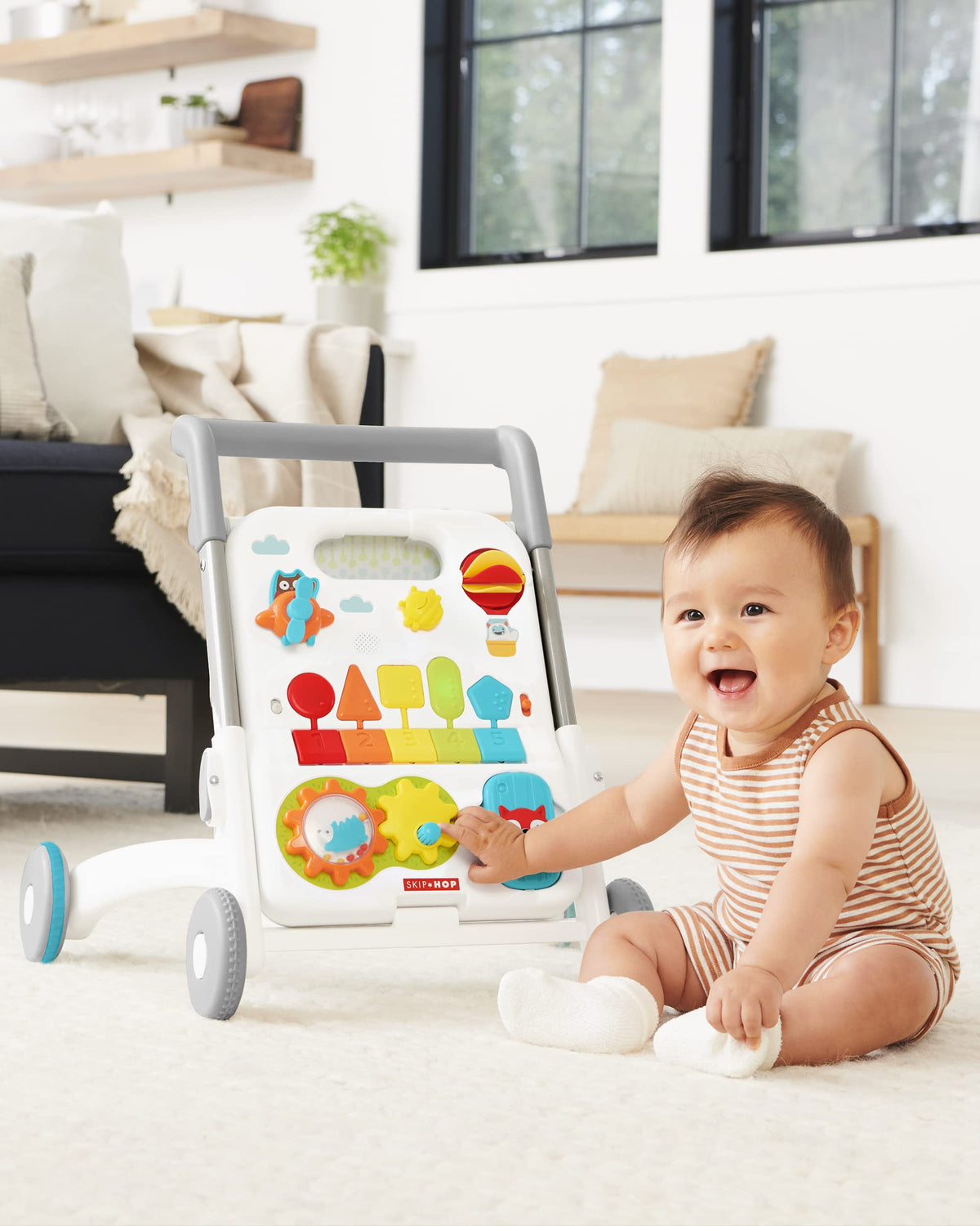 4-in-1 Sit to Stand Baby Walker with 40+ Activities X251258