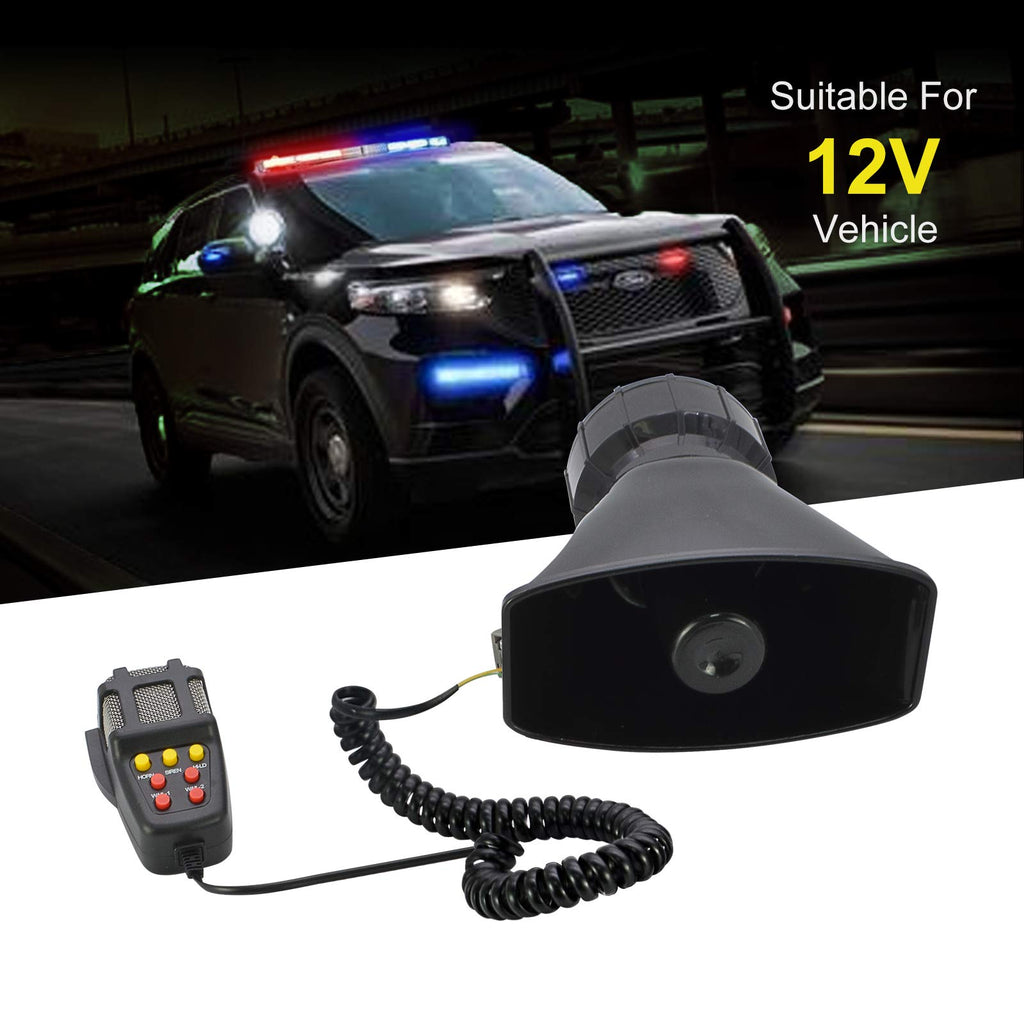 100W 7 Tones Wired Handheld Microphone Car Siren Speaker M454