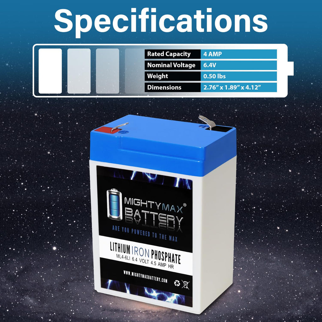 6V 4.5AH Lithium Replacement Battery A4590