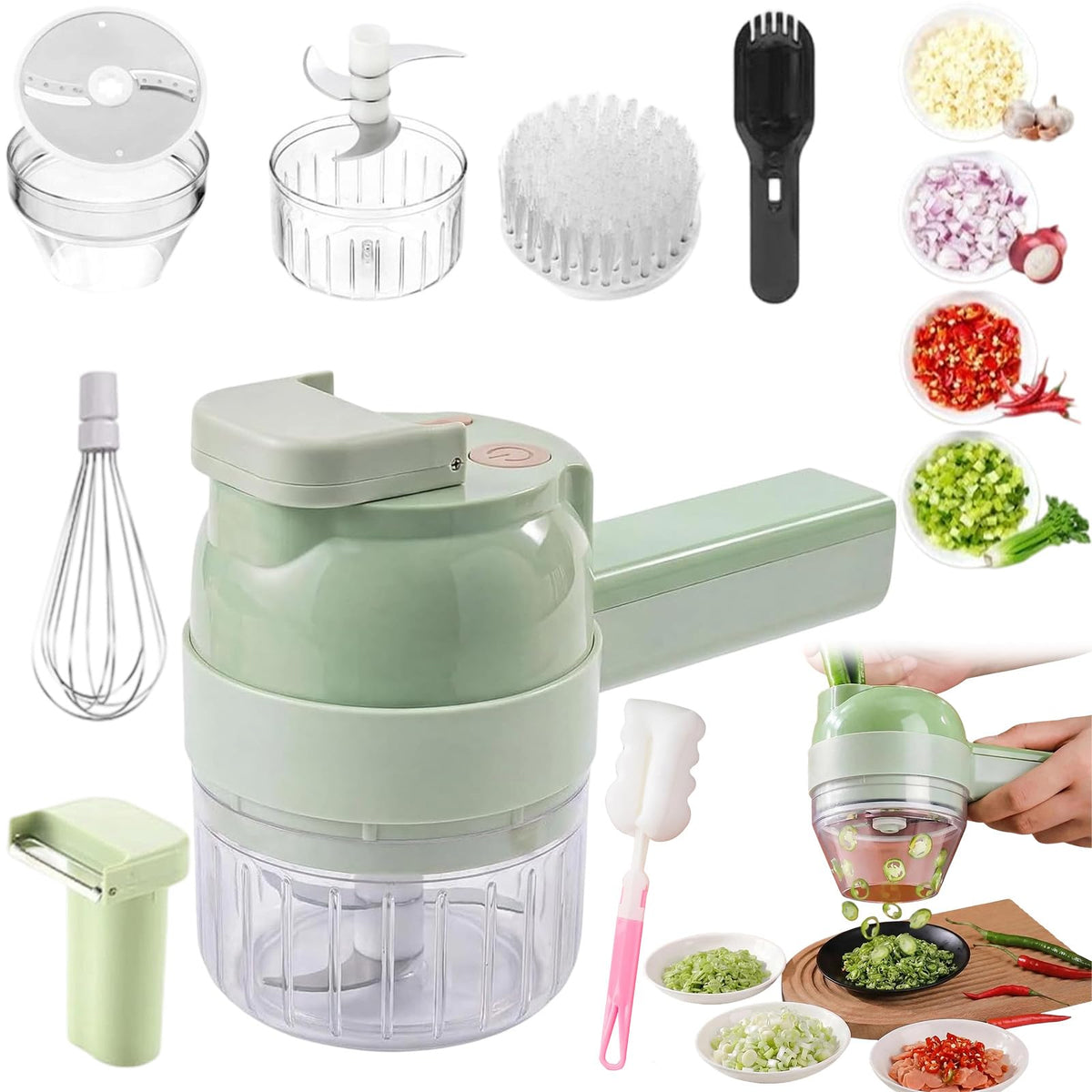 4 in 1 Handheld Electric Vegetable Cutter M446