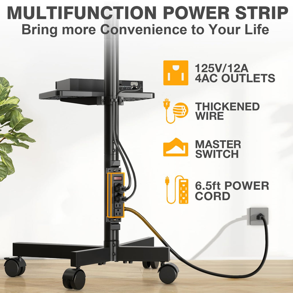 Mobile TV Stand with Power Outlet for 23-65 Inch TVs W617090
