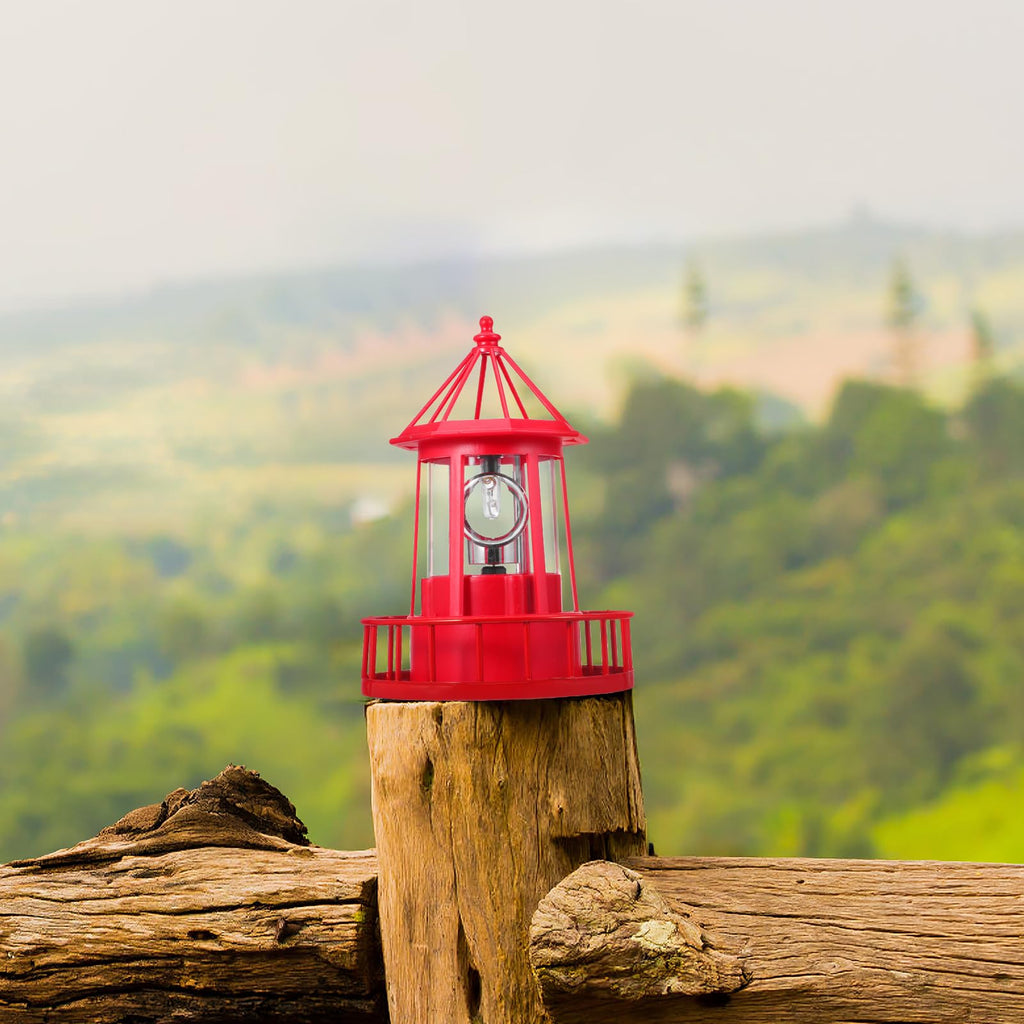 Solar Rotating Lighthouse Garden Light S4106