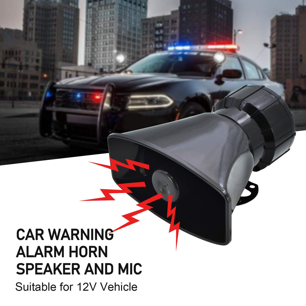 100W 7 Tones Wired Handheld Microphone Car Siren Speaker M454