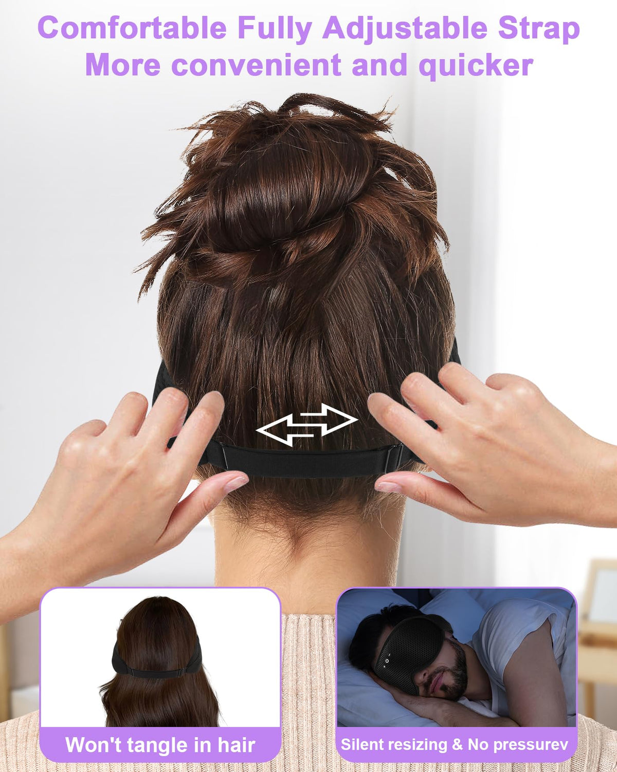 3D Contoured Sleep Mask with Bluetooth Headphones Y909807