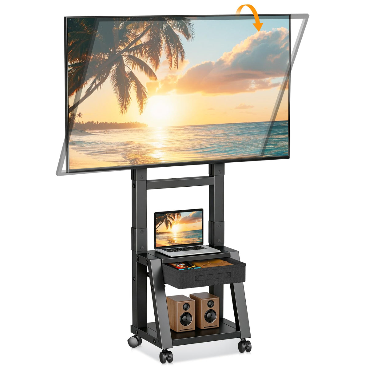 Heavy Duty TV Cart on Wheels with Drawer C884652