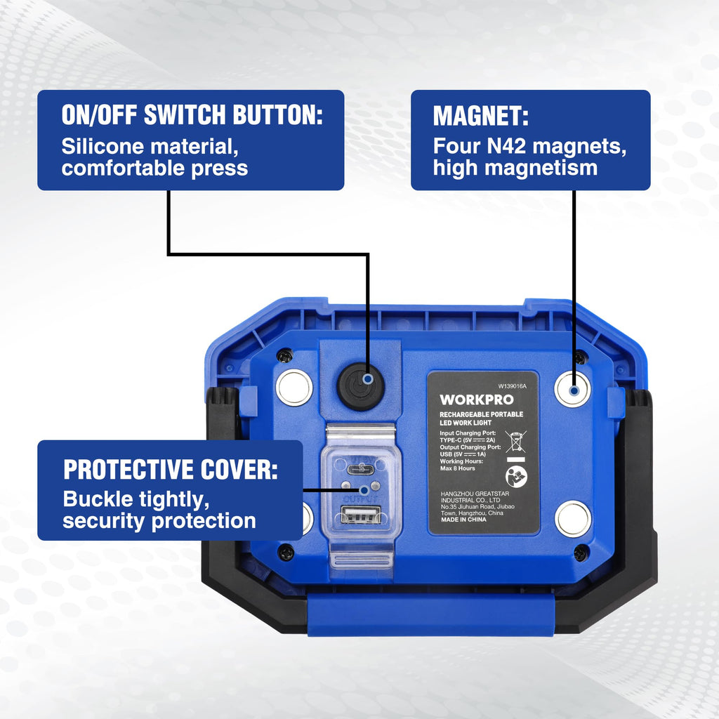 LED Rechargeable Magnetic Work Light 2000LM R286