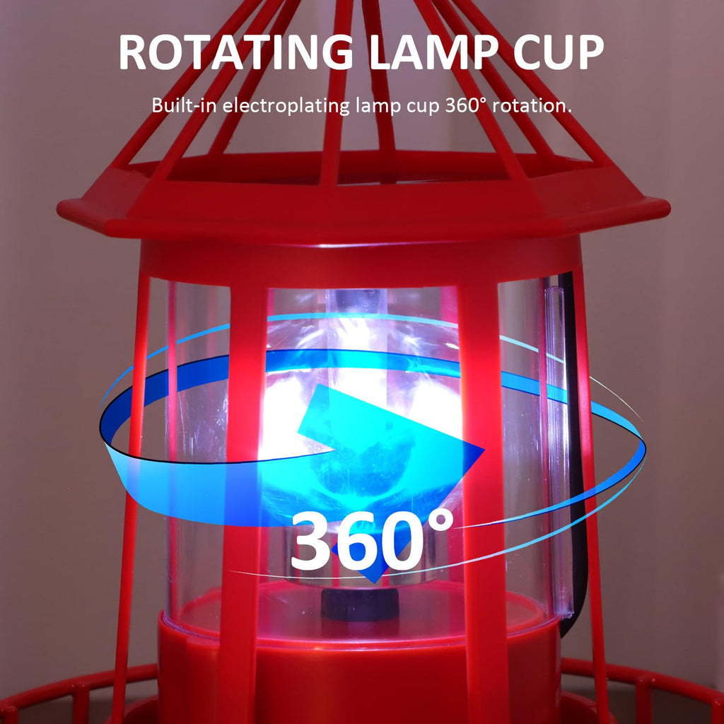 Solar Rotating Lighthouse Garden Light S4106