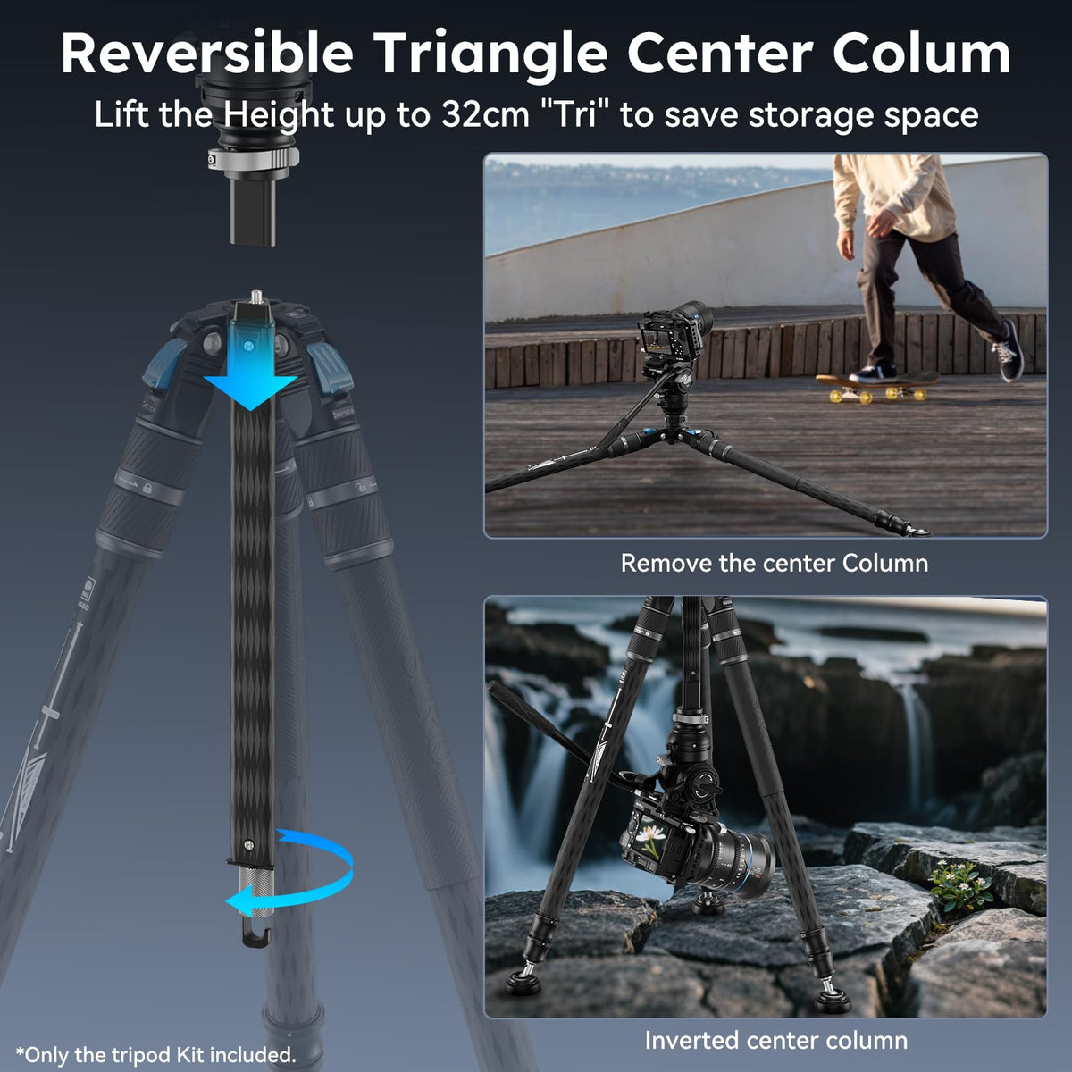 Carbon Fiber Video Tripod Kit S724463