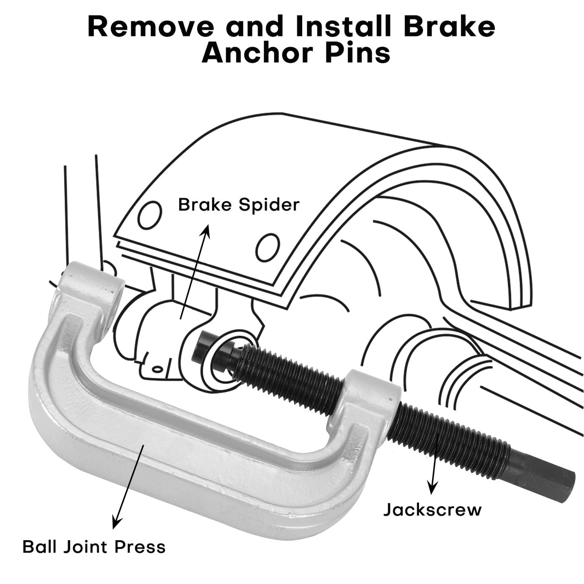 Heavy Duty Ball Joint Press & U Joint Removal Tools with 4-Wheel Drive Adapters P509