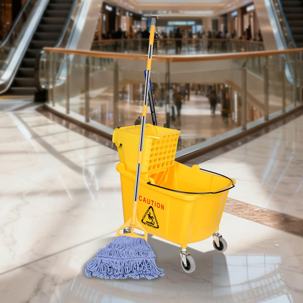 Commercial Mop Bucket on Wheels, 35 Quart R223
