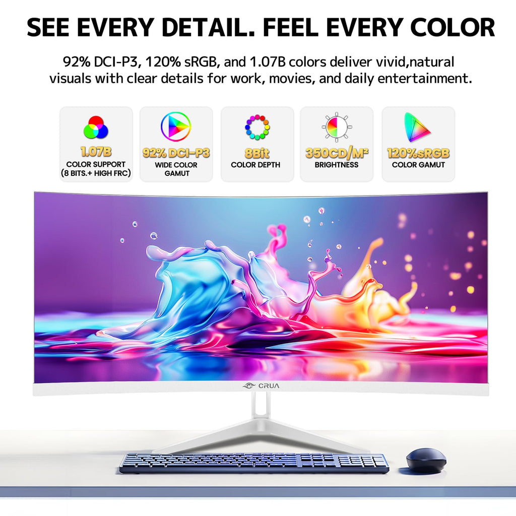 34 Inch 21:9 UWQHD 100Hz IPS Ultrawide Curved Monitor E816613