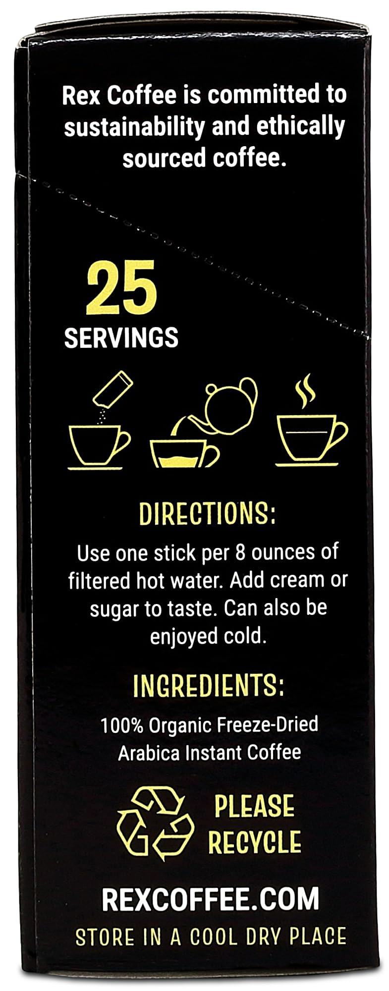 Organic Fairtrade Medium Roast Instant Coffee Sticks 25 Count S477348