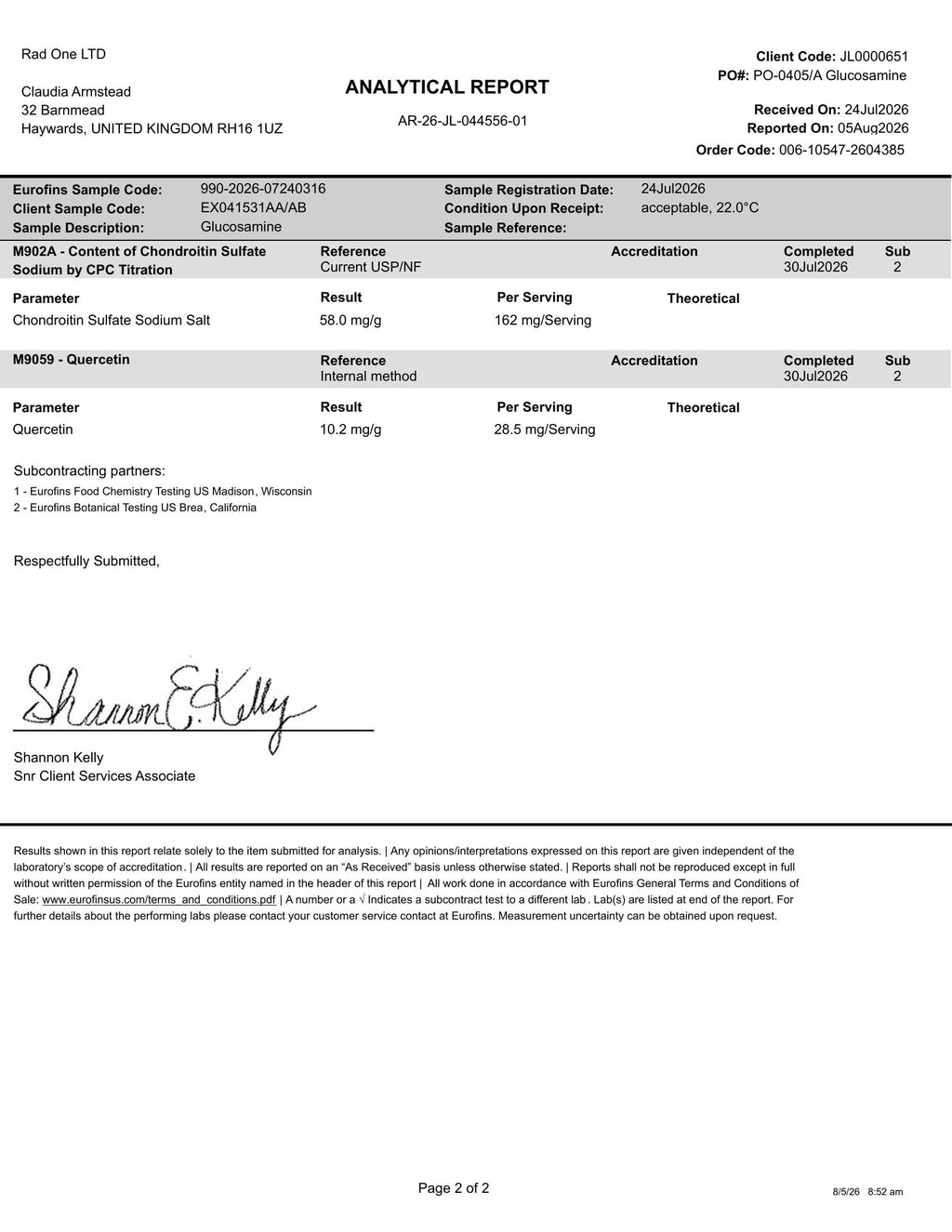 Glucosamine Chondroitin MSM I529