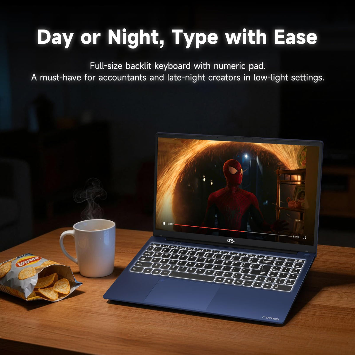 15.6" FHD Laptop, Intel 4 Cores, 8GB RAM, 256GB SSD S497165