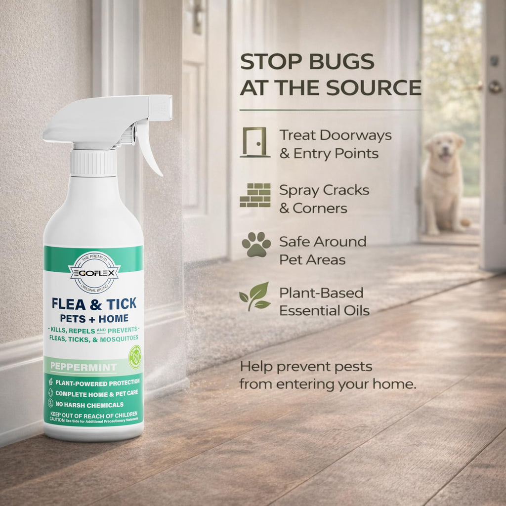 Plant-Based Flea Spray with Peppermint Scent 16oz T61244