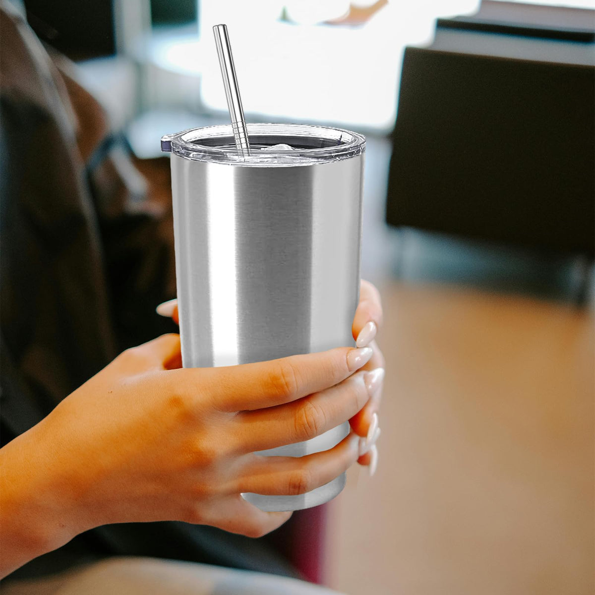 12 Pack Insulated Stainless Steel Tumbler with Lid and Straw S896