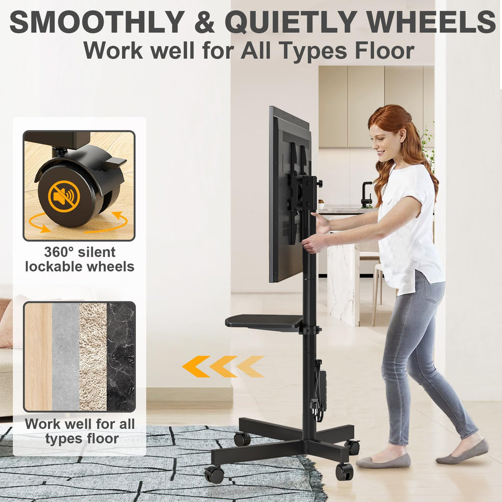 Mobile TV Stand with Power Outlet for 23-65 Inch TVs W617090