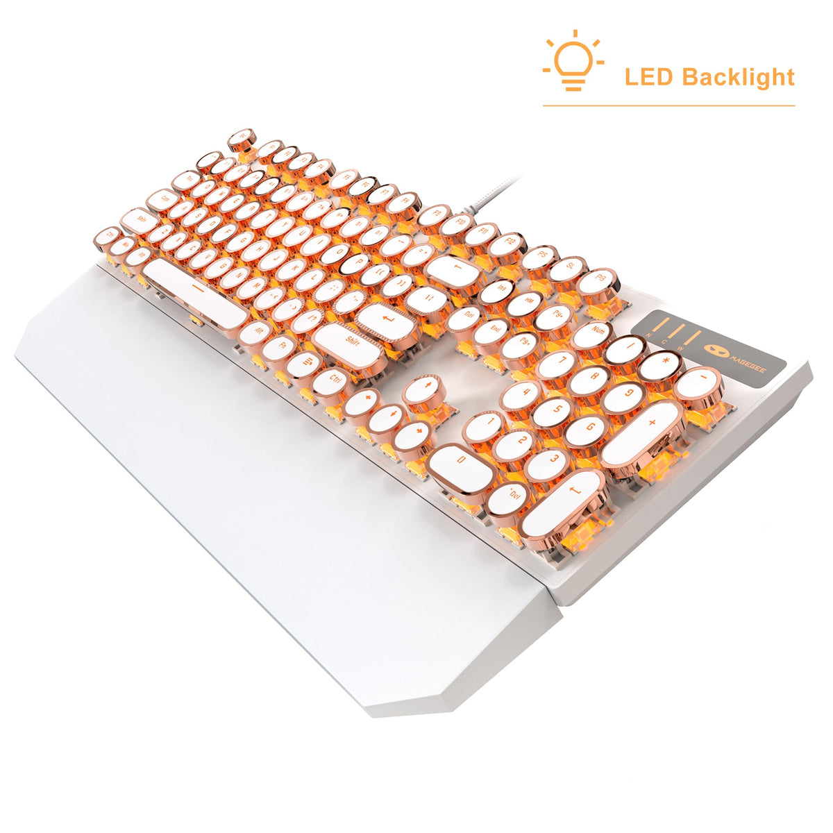 Wired Mechanical Gaming Keyboard with Magnetic Wrist Rest K4039