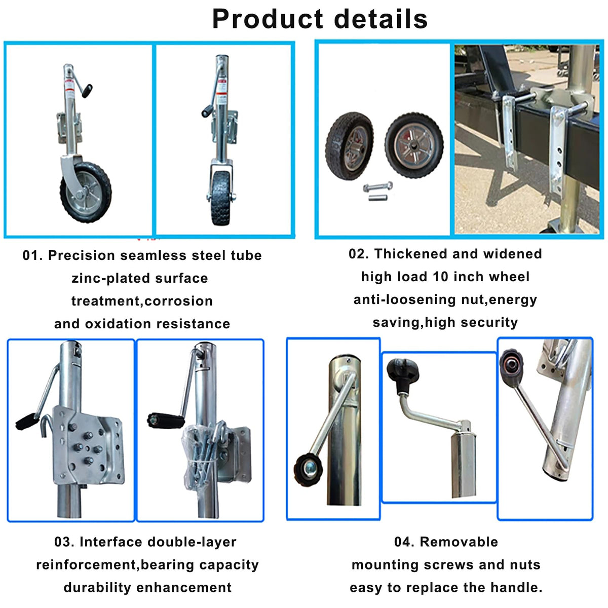 Boat Trailer Jack with Wheels S5743