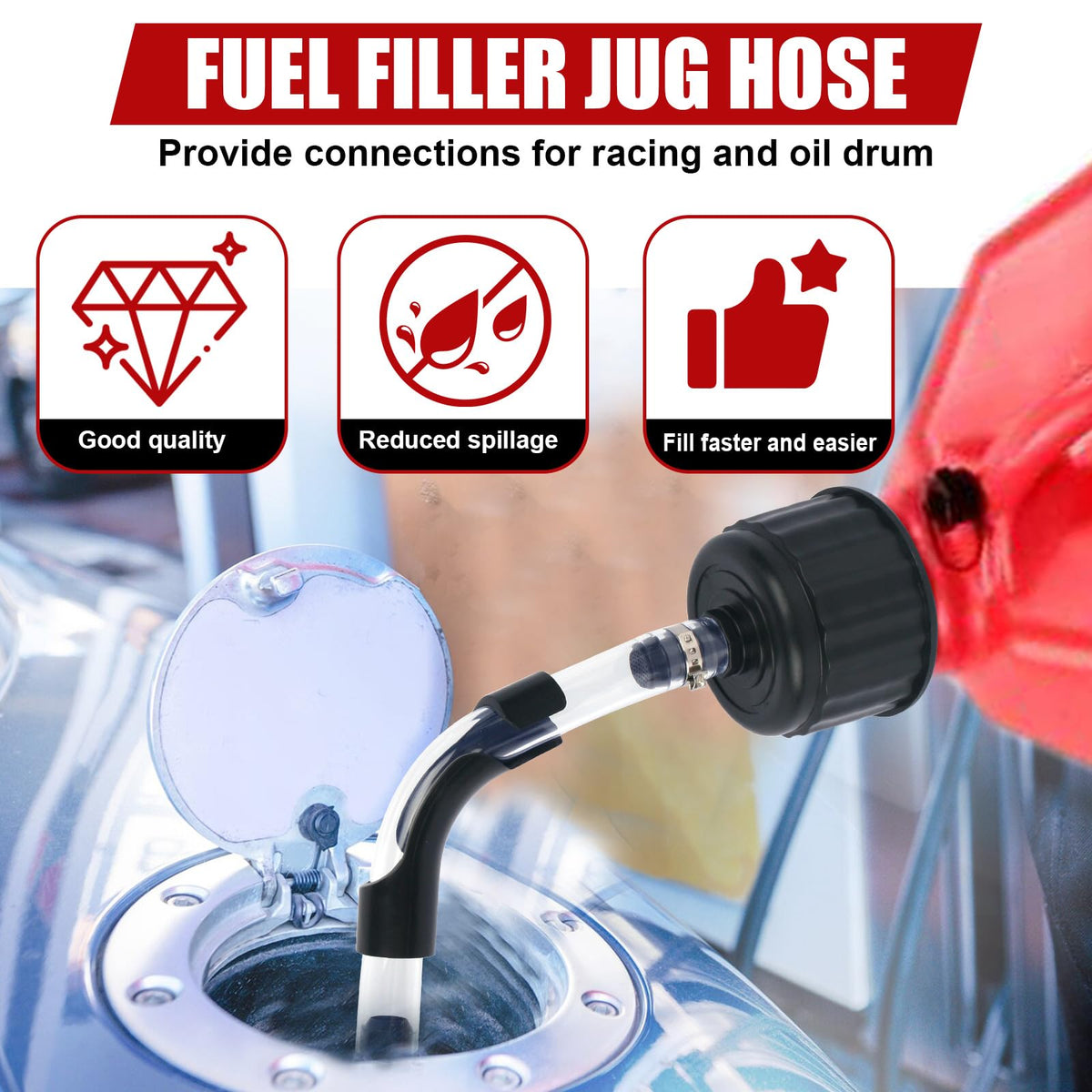 5 Gallon Fuel Jug Hose and Cap Kit R3049