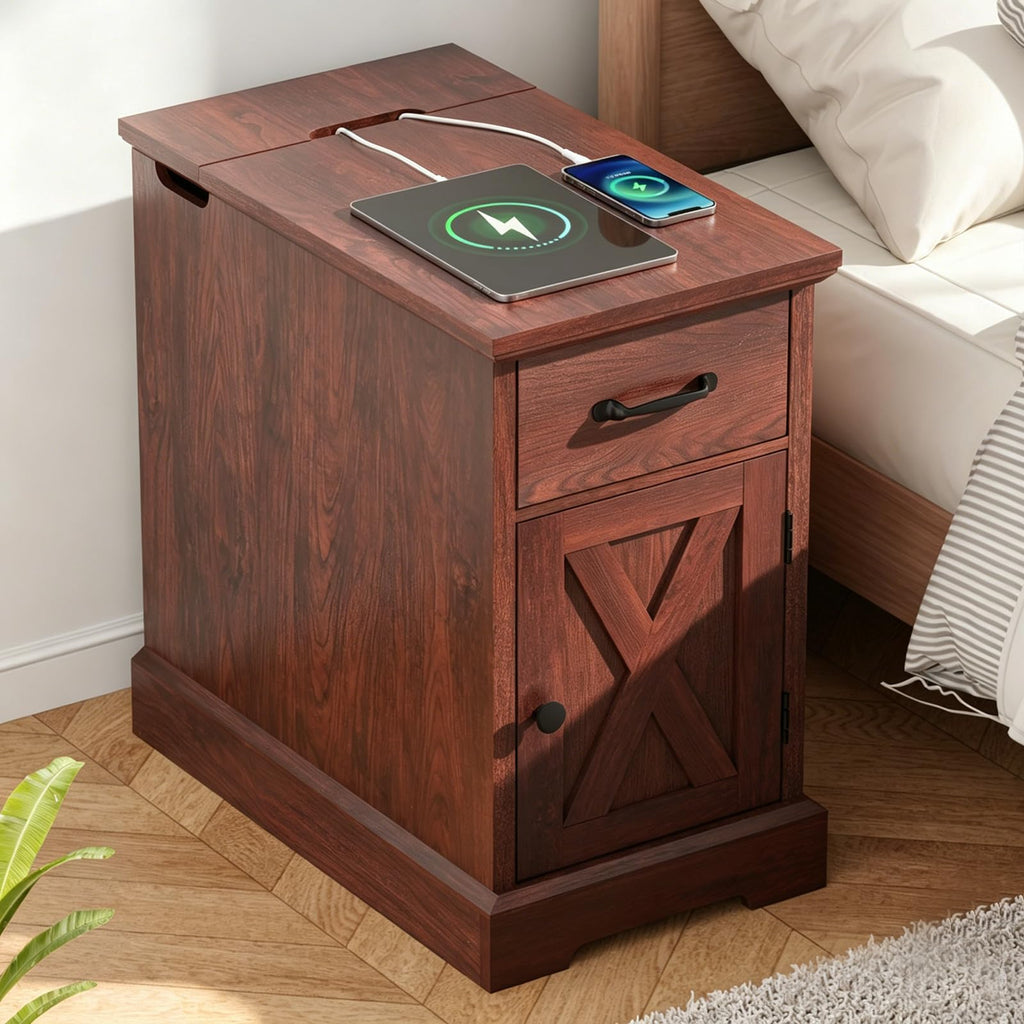 23.6'' Narrow End Table with Charging Station L959464