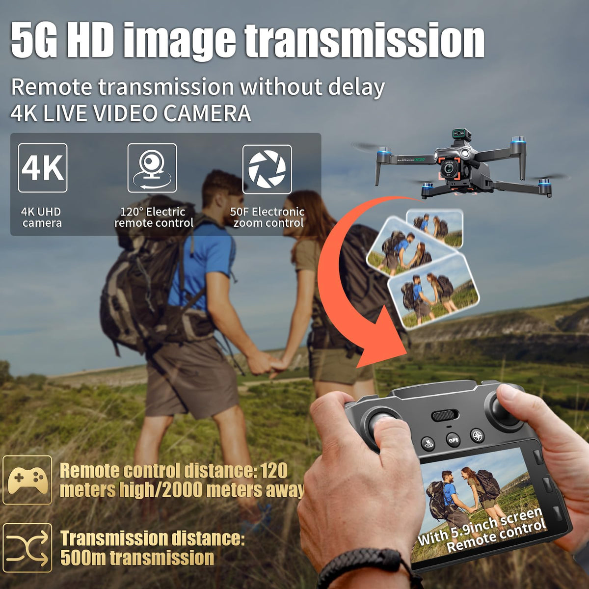 4K Camera Drone with Large Screen I6704