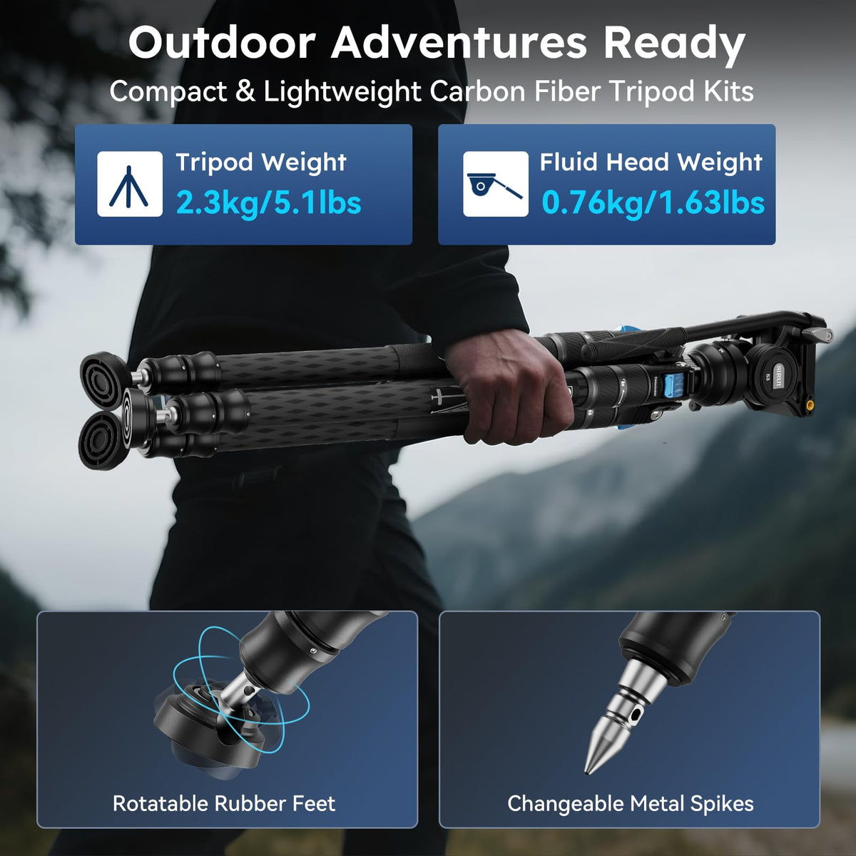 Carbon Fiber Video Tripod Kit S724463