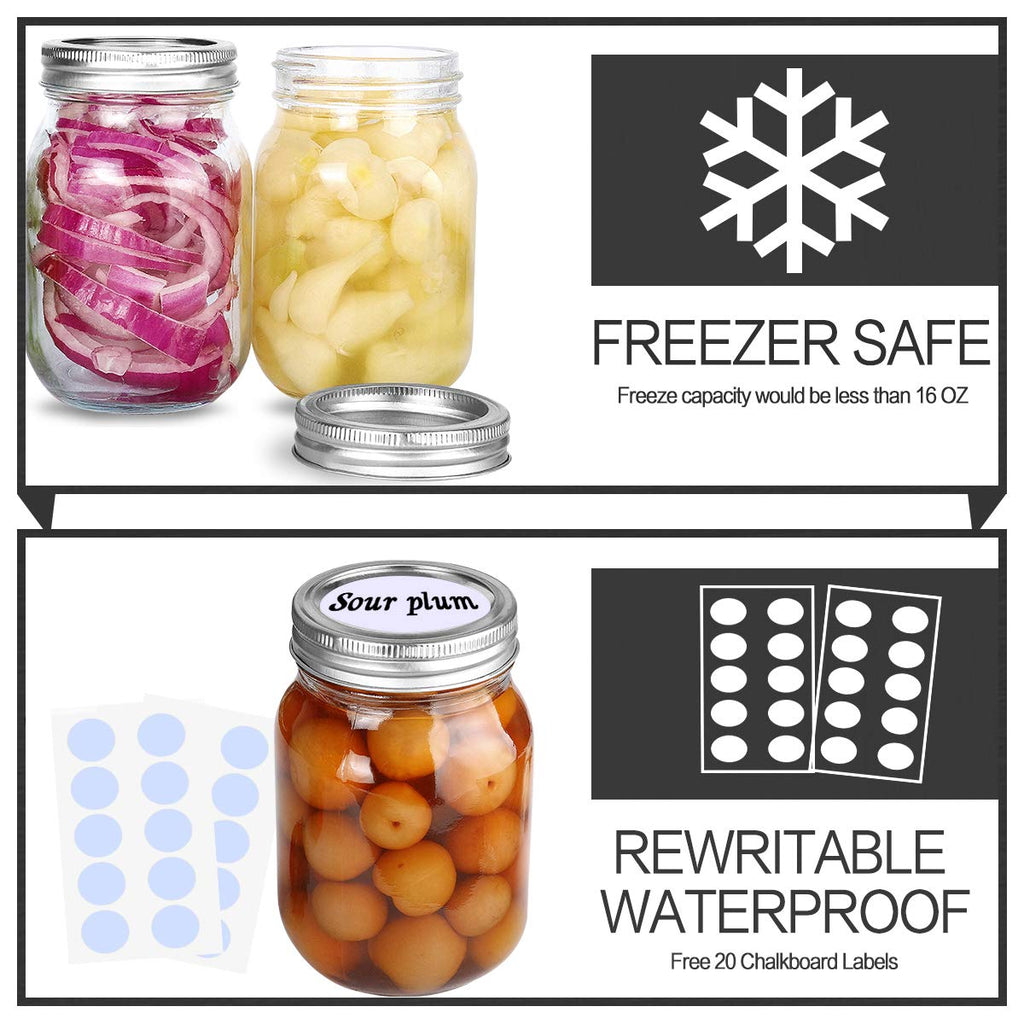 16oz Regular Mouth Mason Jars 18 Pack T468587
