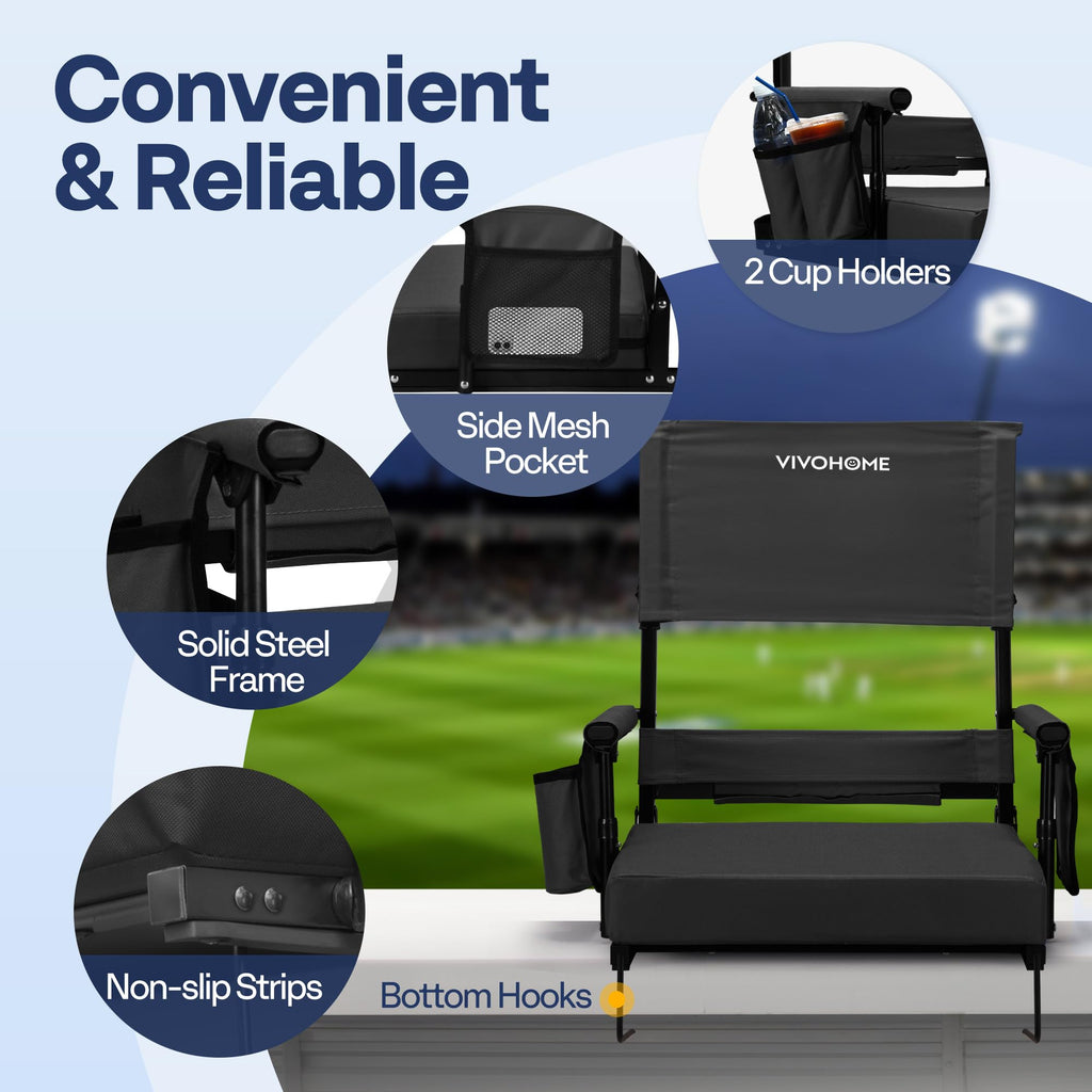 Adjustable High Back Stadium Seats with Cushion G173