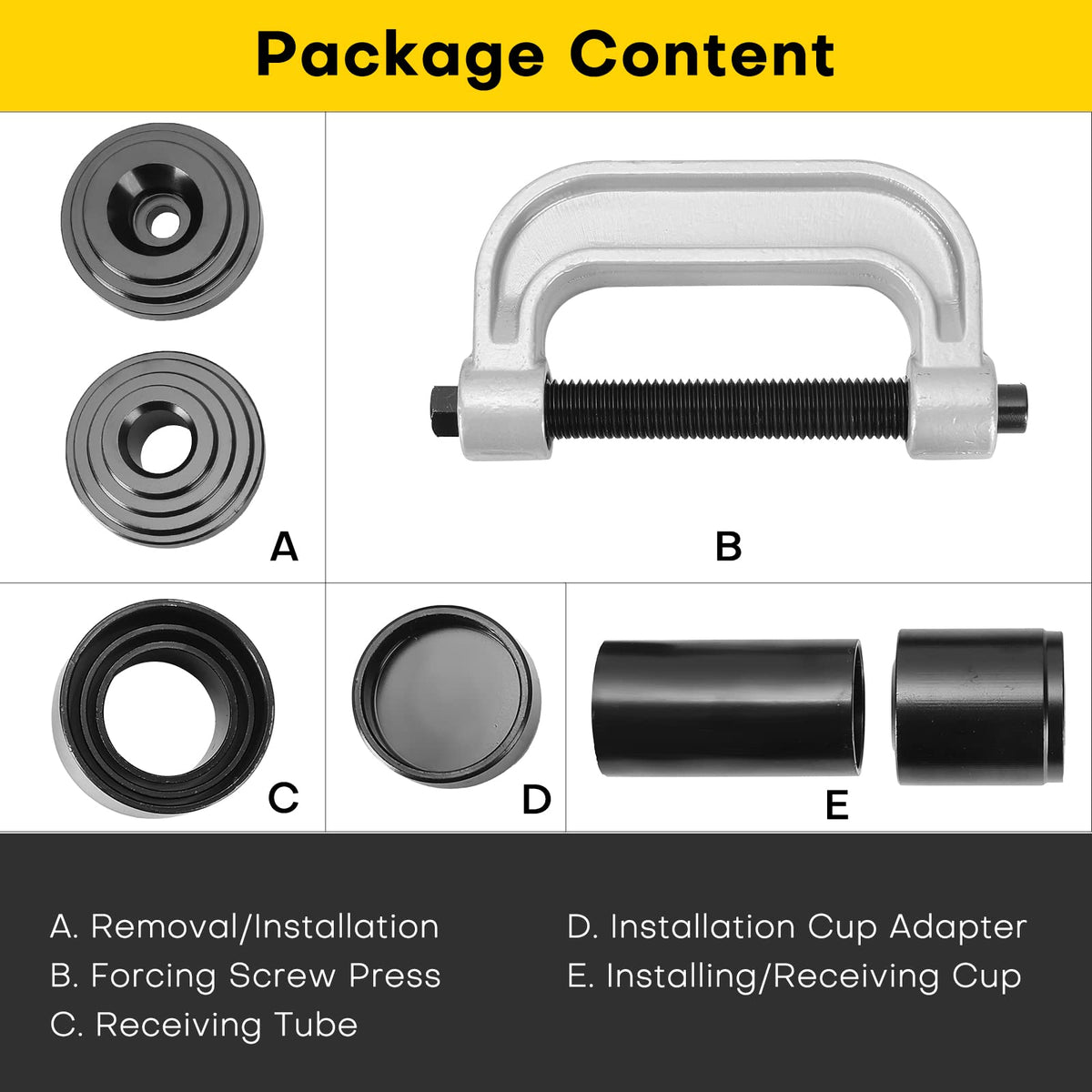 Heavy Duty Ball Joint Press & U Joint Removal Tools with 4-Wheel Drive Adapters P509