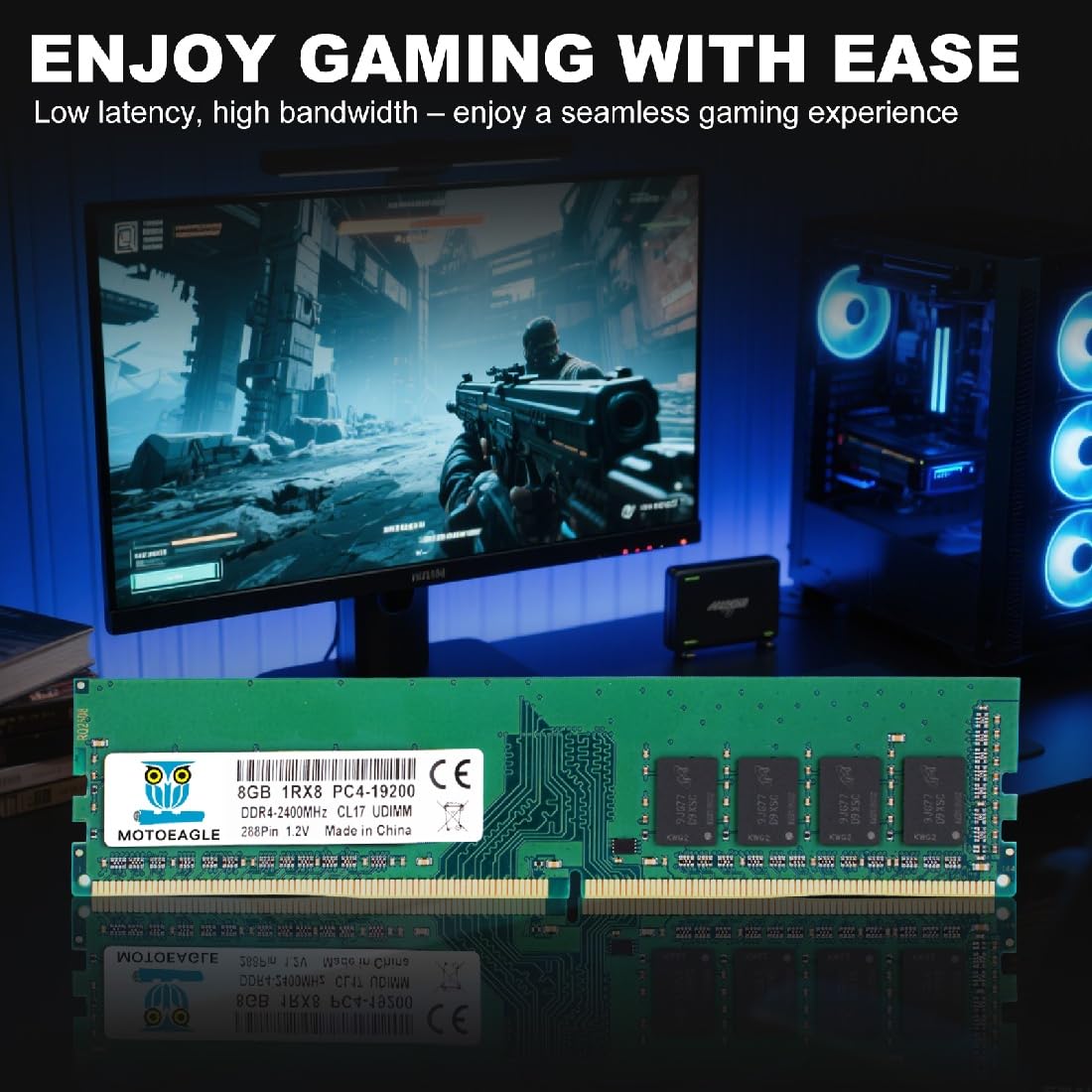 16GB DDR4 RAM 2x8GB 2400 MHz Non-ECC Desktop Memory KIT Y854