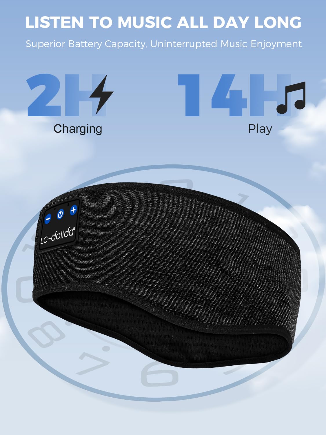 Bluetooth Sleep Headphones Sweat Resistant Wireless Headband K7346