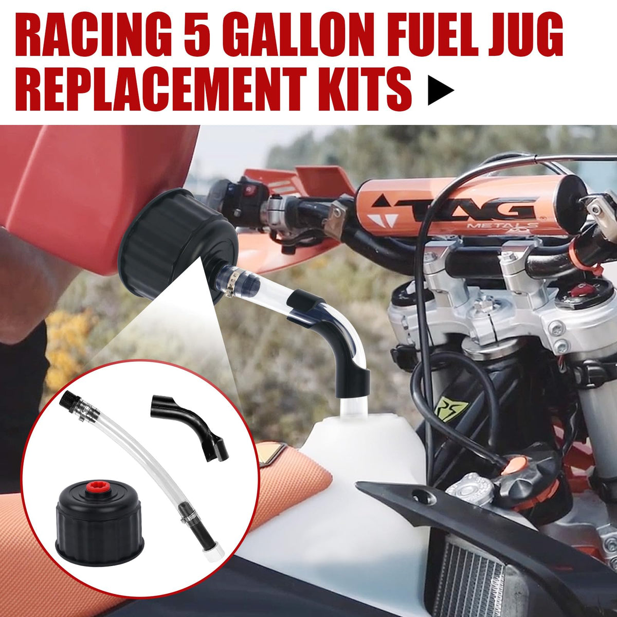 5 Gallon Fuel Jug Hose and Cap Kit R3049